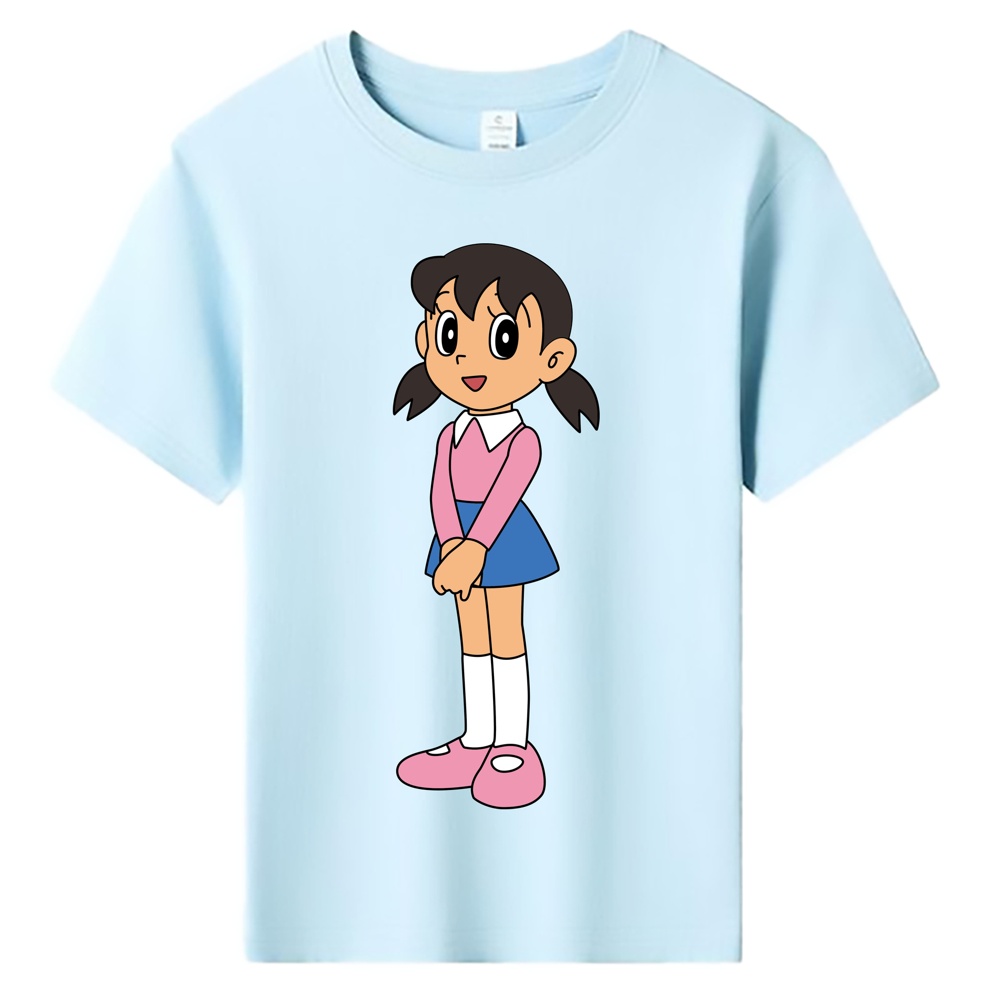 （画像用） ドラえもん みなもと しずか Doraemon Shizuka Minamoto 綿100％キッズTシャツ（フロントプリント）